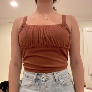 Brown tank top from tillys